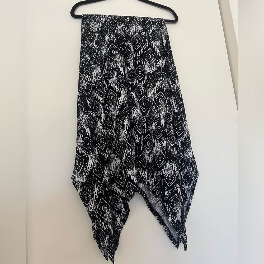 Black and White Vintage Boho Skirt